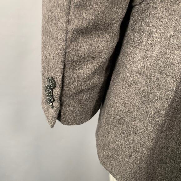 Z ZEGNA Size 40 Long Grey Angora Blend Single Breasted Sport Coat - Picture 4 of 7